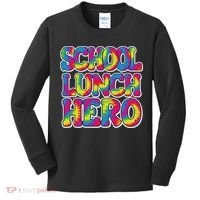 Lunch Hero Squad Food Worker School Lunch Hero Tie Dye Kids Long Sleeve Shirt thumb 0