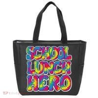 Lunch Hero Squad Food Worker School Lunch Hero Tie Dye Tote Bag thumb 0