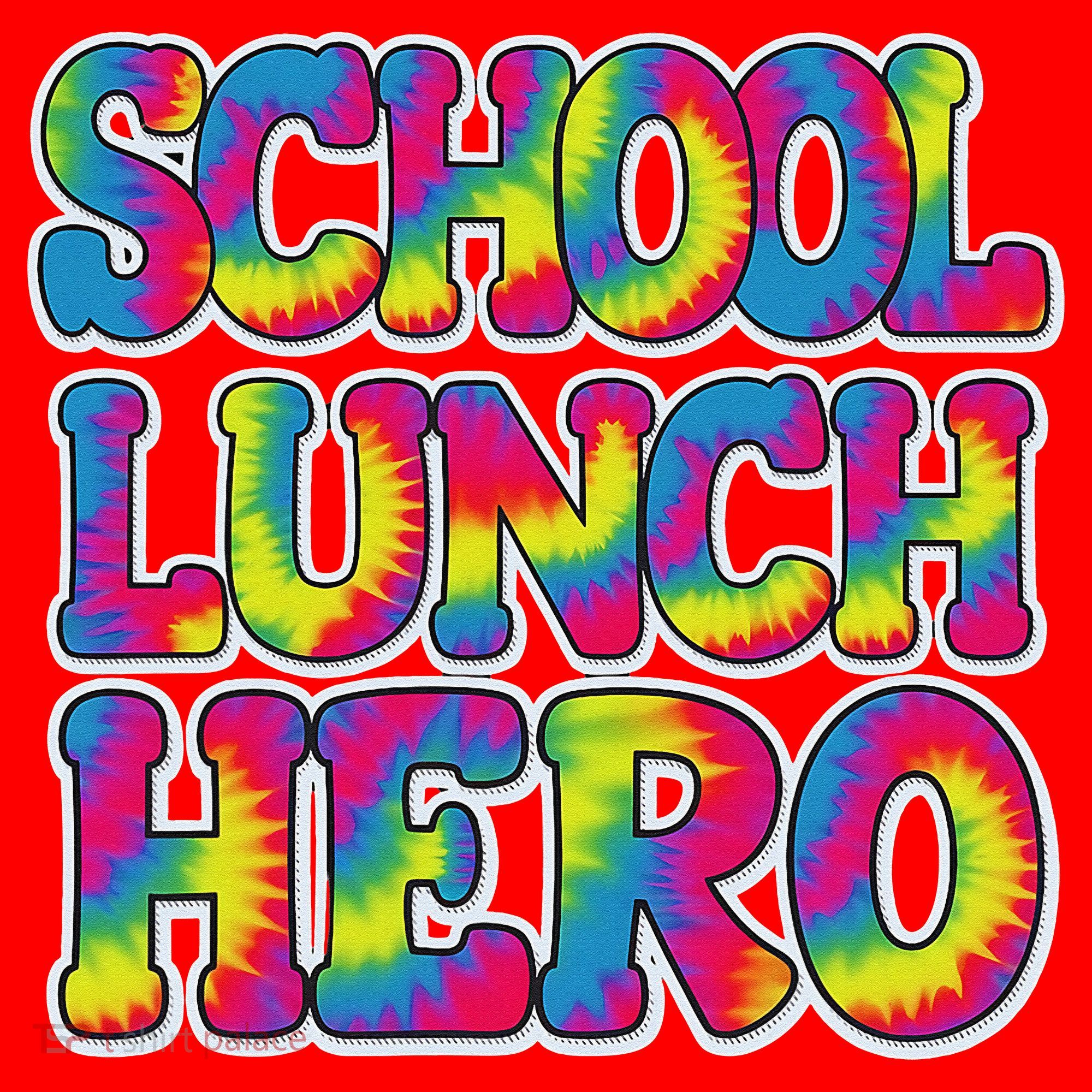 Lunch Hero Squad Food Worker School Lunch Hero Tie Dye Santa Hat