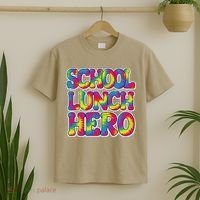 Lunch Hero Squad Food Worker School Lunch Hero Tie Dye T-Shirt thumb 2
