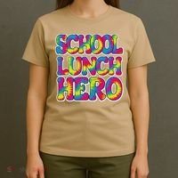 Lunch Hero Squad Food Worker School Lunch Hero Tie Dye T-Shirt thumb 4