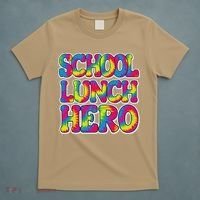 Lunch Hero Squad Food Worker School Lunch Hero Tie Dye T-Shirt thumb 5