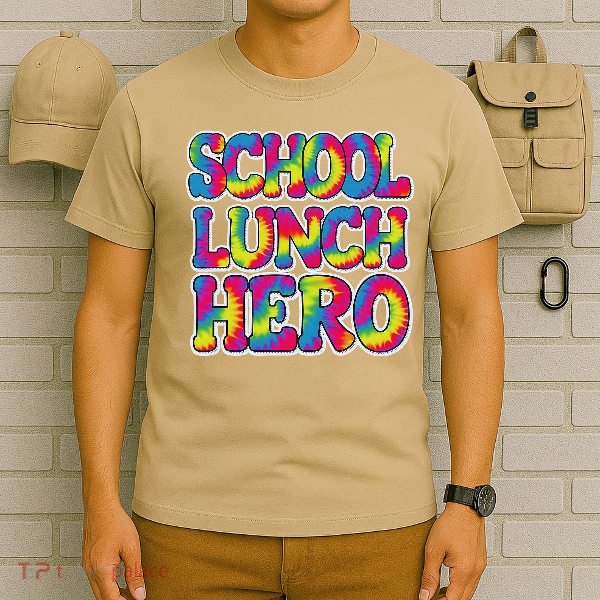 Lunch Hero Squad Food Worker School Lunch Hero Tie Dye T-Shirt