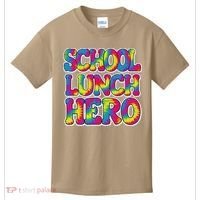 Lunch Hero Squad Food Worker School Lunch Hero Tie Dye Kids T-Shirt thumb 0