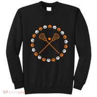 Lacrosse Halloween Spooky Pumpkins Sports Autumn Fall Sweatshirt thumb 0