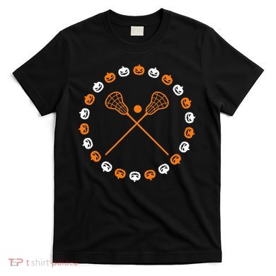 Lacrosse Halloween Spooky Pumpkins Sports Autumn Fall T-Shirt