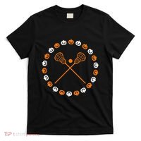 Lacrosse Halloween Spooky Pumpkins Sports Autumn Fall T-Shirt thumb 0