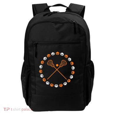 Lacrosse Halloween Spooky Pumpkins Sports Autumn Fall Backpack