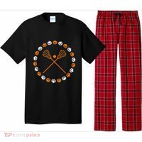 Lacrosse Halloween Spooky Pumpkins Sports Autumn Fall Pajama Set thumb 0