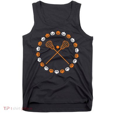 Lacrosse Halloween Spooky Pumpkins Sports Autumn Fall Tank Top