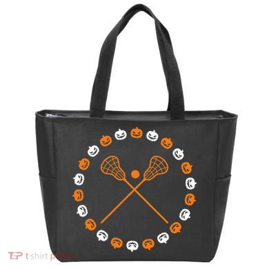 Lacrosse Halloween Spooky Pumpkins Sports Autumn Fall Tote Bag