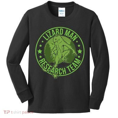 Lizardman Hide & Seek Research Team Champion Cryptid Kids Long Sleeve Shirt