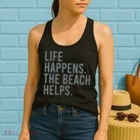 Life Happens The Beach Helps Women's Tank Top thumb 2