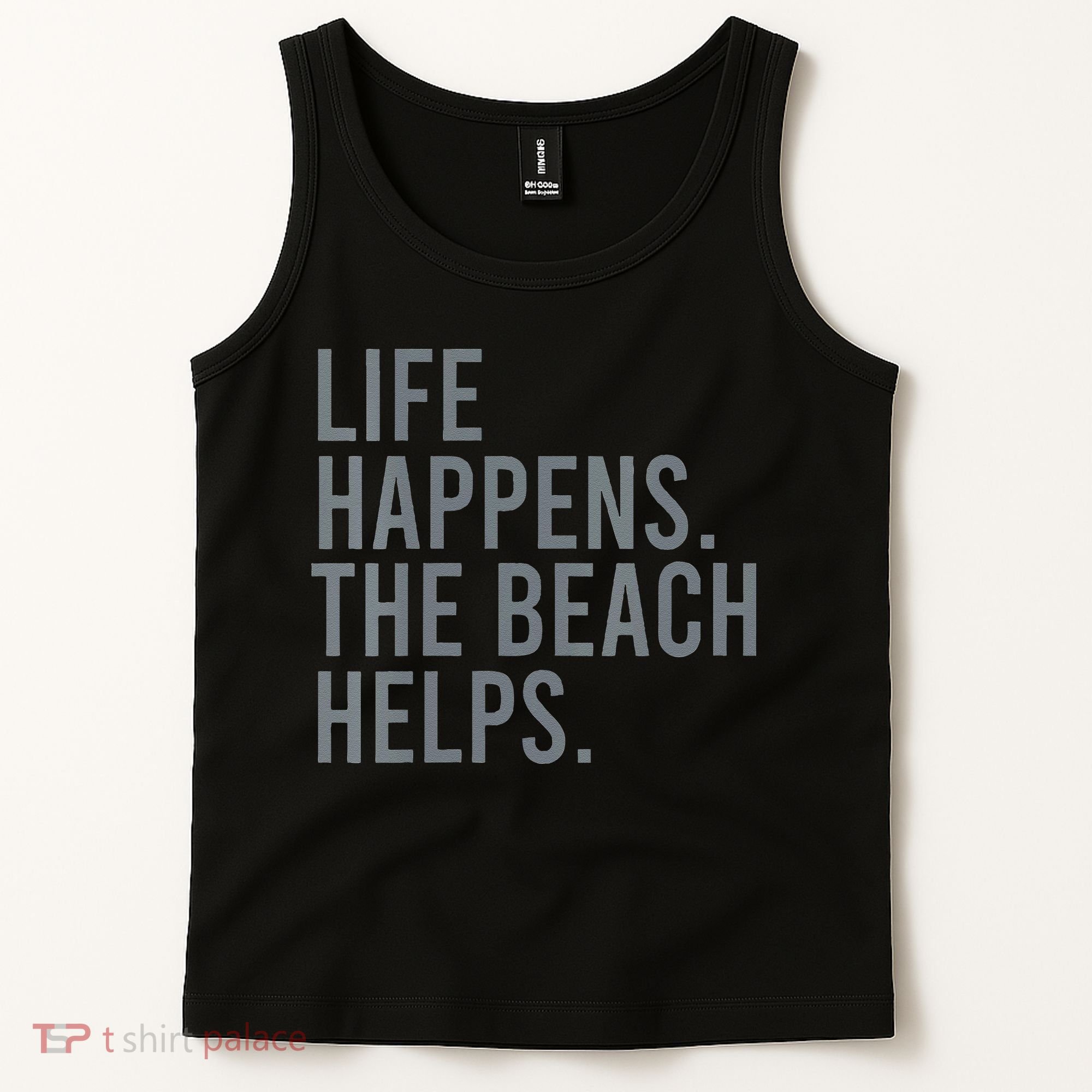 Life Happens The Beach Helps Tank Top