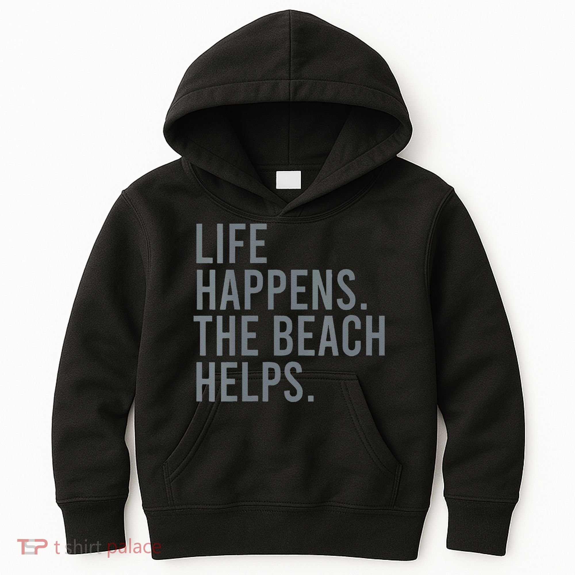 Life Happens The Beach Helps Kids Hoodie