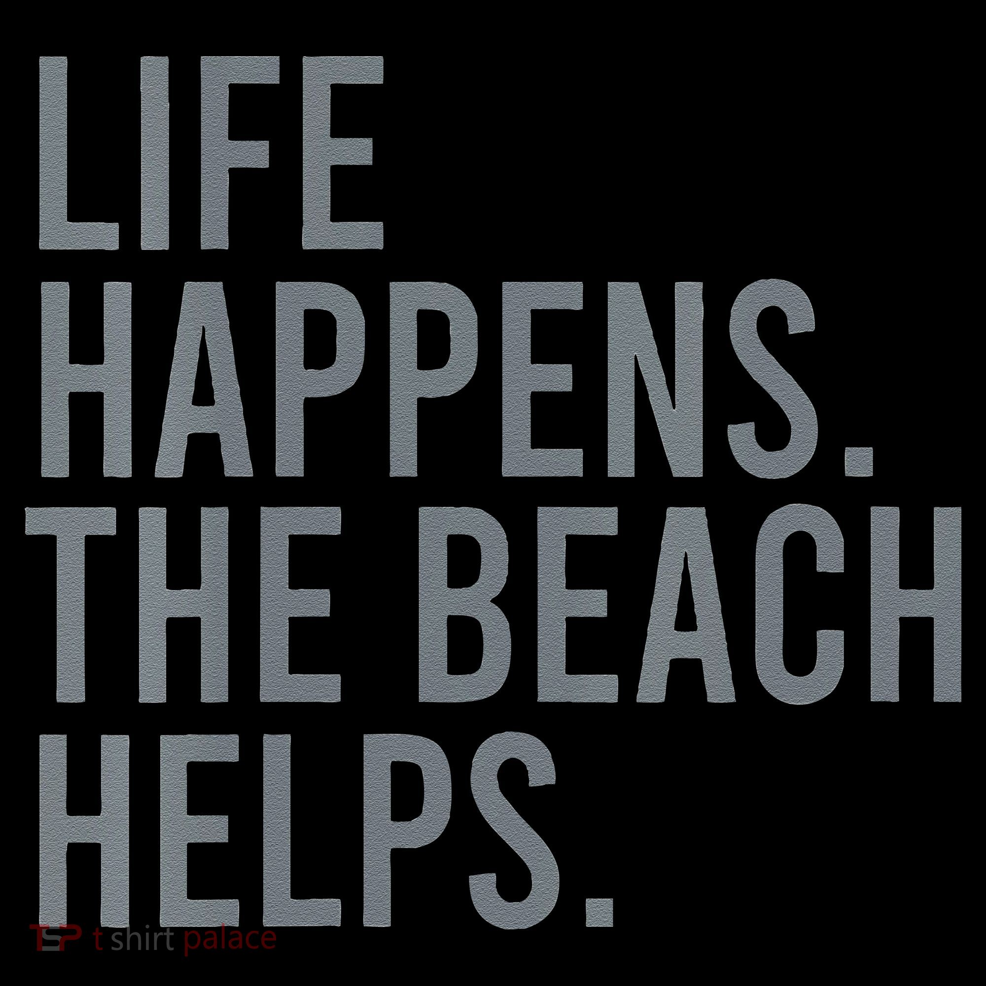 Life Happens The Beach Helps Kids Long Sleeve Shirt