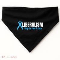 Liberalism Help Us Find A Cure T For Conservatives USA-Made Doggie Bandana thumb 0