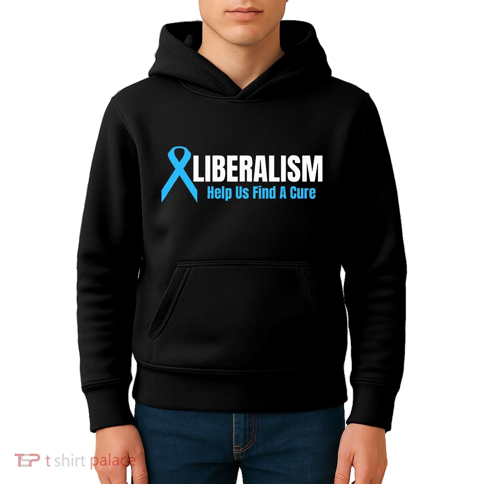 Liberalism Help Us Find A Cure T For Conservatives Kids Hoodie