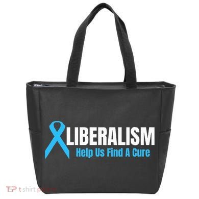 Liberalism Help Us Find A Cure T For Conservatives Tote Bag
