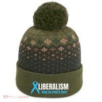 Liberalism Help Us Find A Cure T For Conservatives The Baniff Cuffed Pom Beanie thumb 0