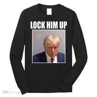 Lock Him Up Donald Trump Mugshot Long Sleeve Shirt thumb 0