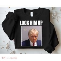 Lock Him Up Donald Trump Mugshot Sweatshirt thumb 2