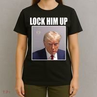 Lock Him Up Donald Trump Mugshot T-Shirt thumb 4