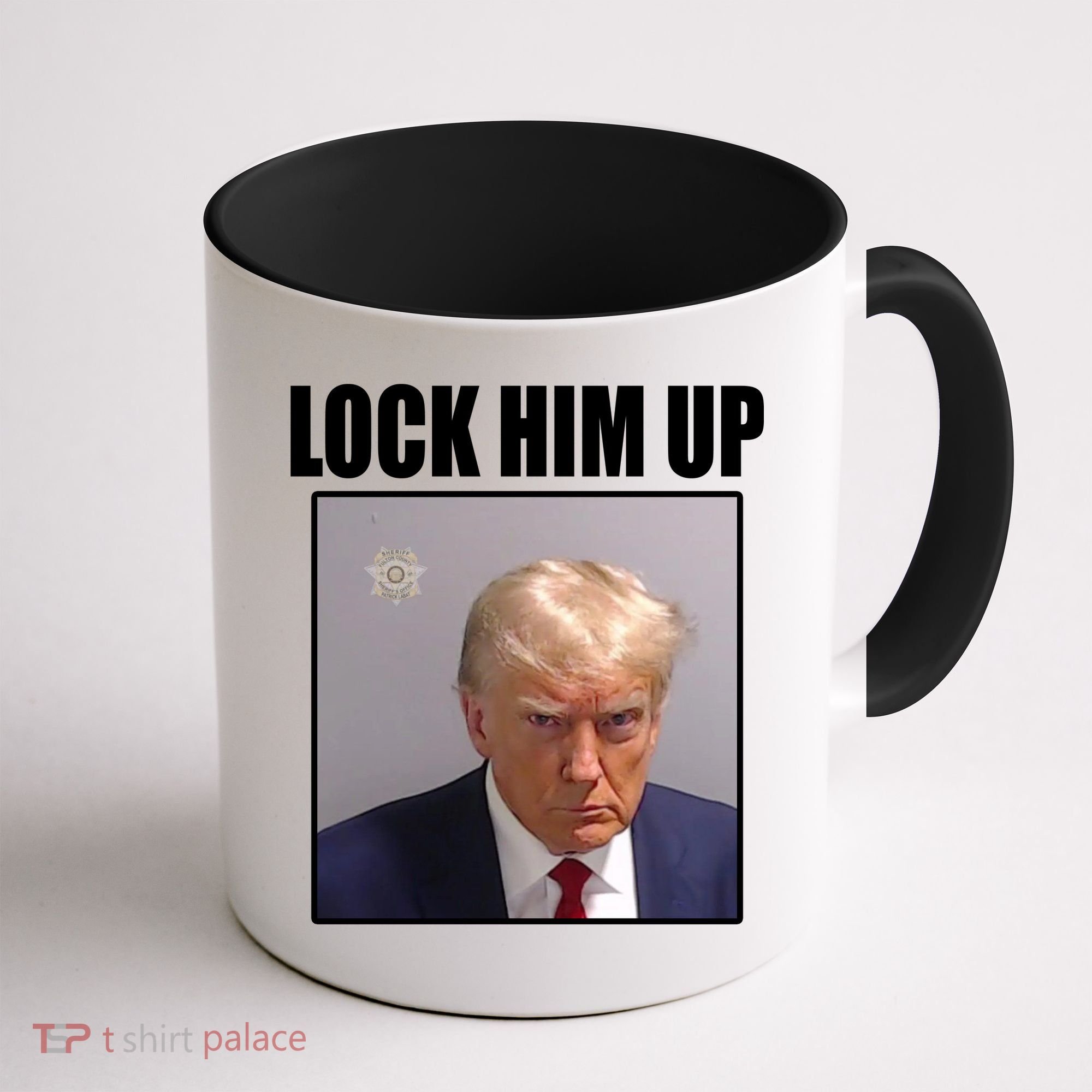 Lock Him Up Donald Trump Mugshot Coffee Mug