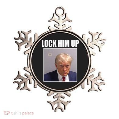 Lock Him Up Donald Trump Mugshot Ornament