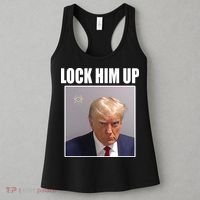 Lock Him Up Donald Trump Mugshot Women's Tank Top thumb 3