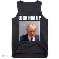 Lock Him Up Donald Trump Mugshot Tank Top thumb 0