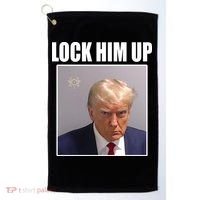 Lock Him Up Donald Trump Mugshot Golf Towel thumb 0