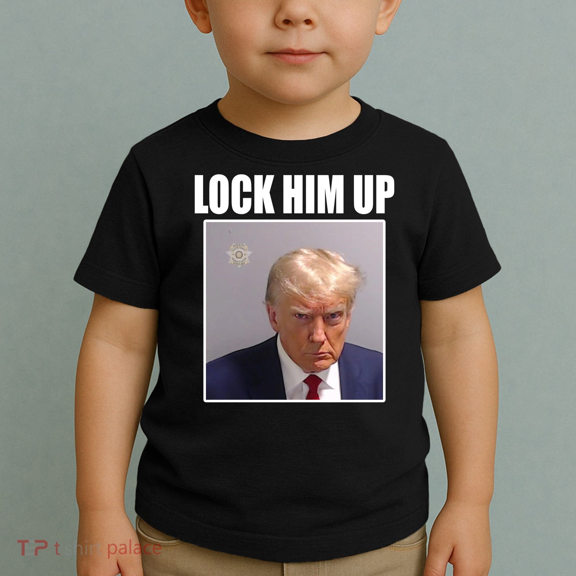 Lock Him Up Donald Trump Mugshot Toddler T-Shirt