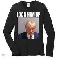 Lock Him Up Donald Trump Mugshot Women's Long Sleeve Shirt thumb 0