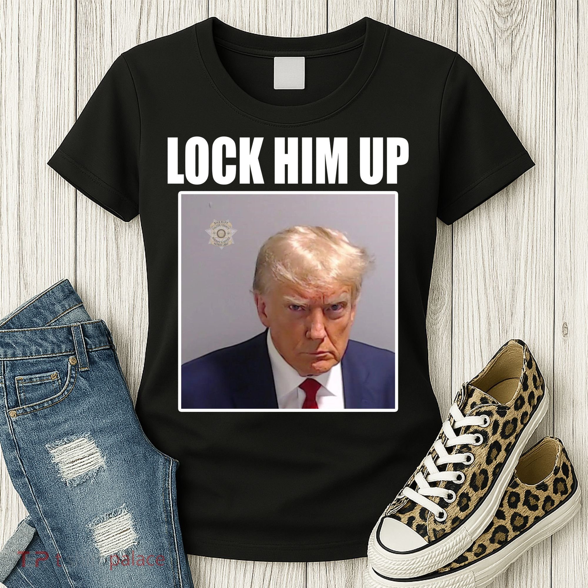 Lock Him Up Donald Trump Mugshot Women's T-Shirt