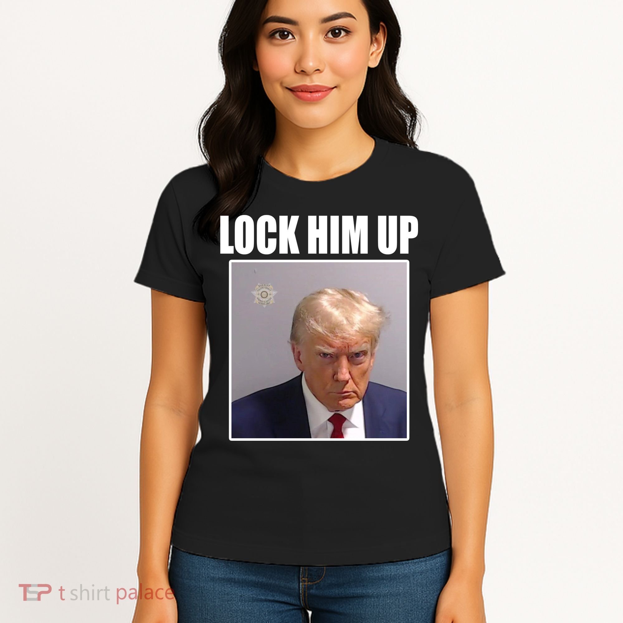 Lock Him Up Donald Trump Mugshot Women's T-Shirt