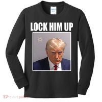 Lock Him Up Donald Trump Mugshot Kids Long Sleeve Shirt thumb 0