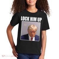 Lock Him Up Donald Trump Mugshot Kids T-Shirt thumb 2