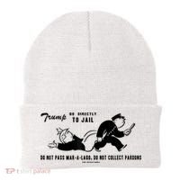 Lock Him Up Jail Trump Beanie thumb 0