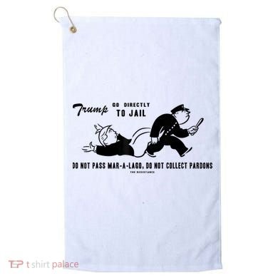 Lock Him Up Jail Trump Golf Towel