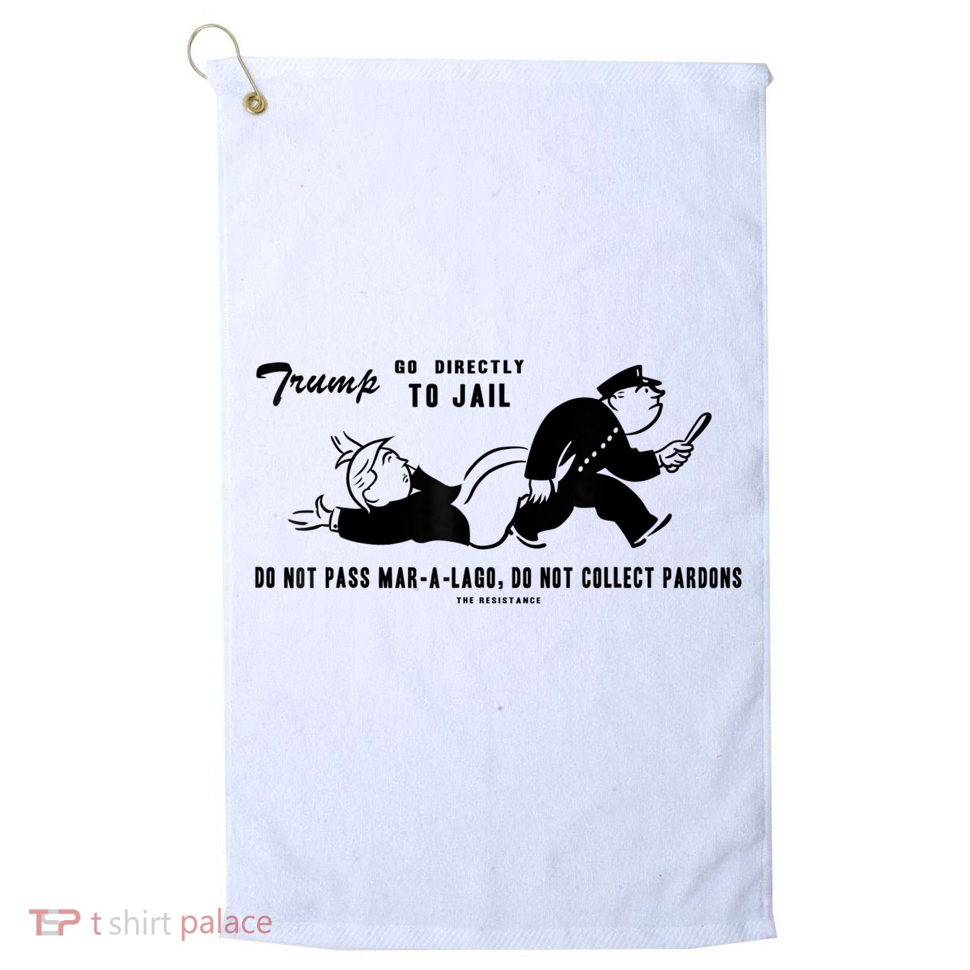 Lock Him Up Jail Trump Golf Towel