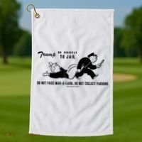 Lock Him Up Jail Trump Golf Towel thumb 1
