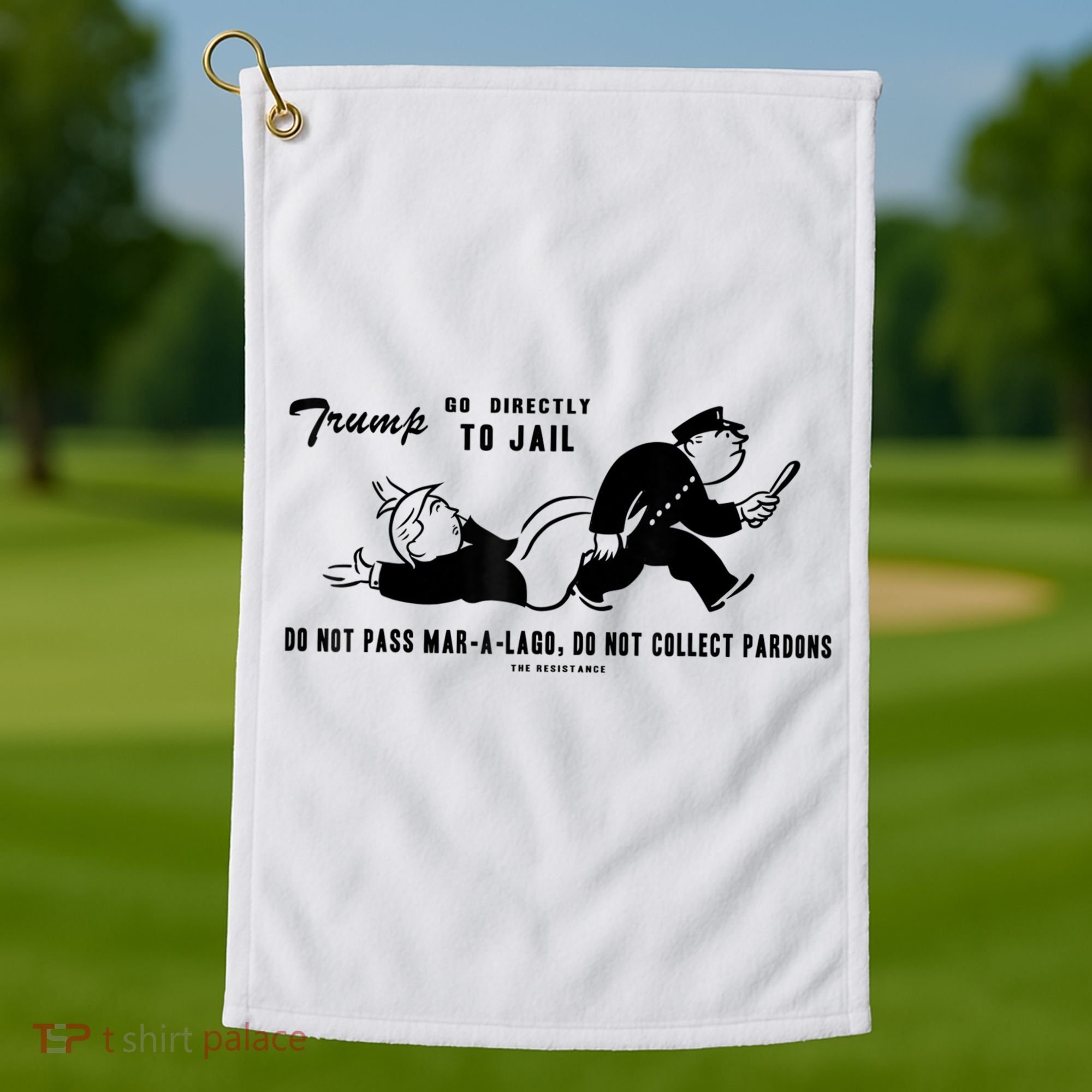 Lock Him Up Jail Trump Golf Towel