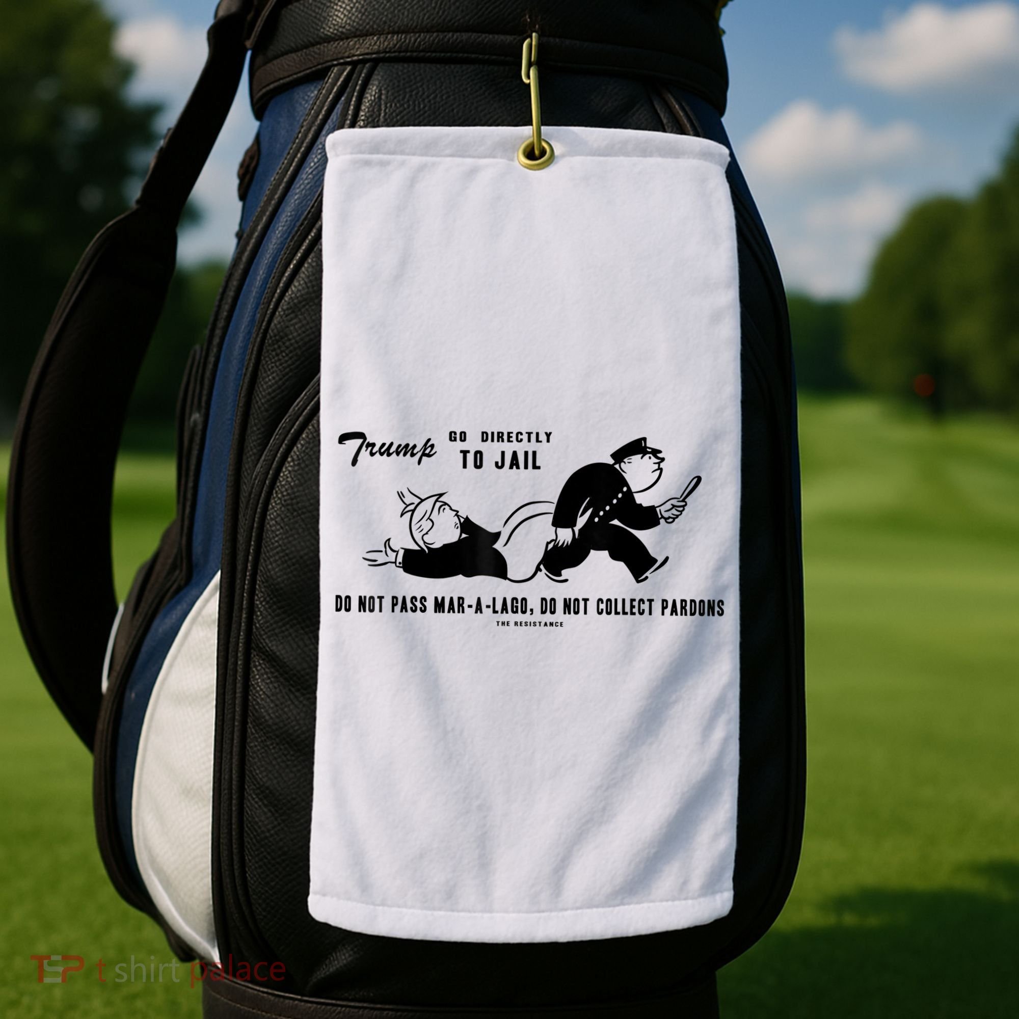 Lock Him Up Jail Trump Golf Towel