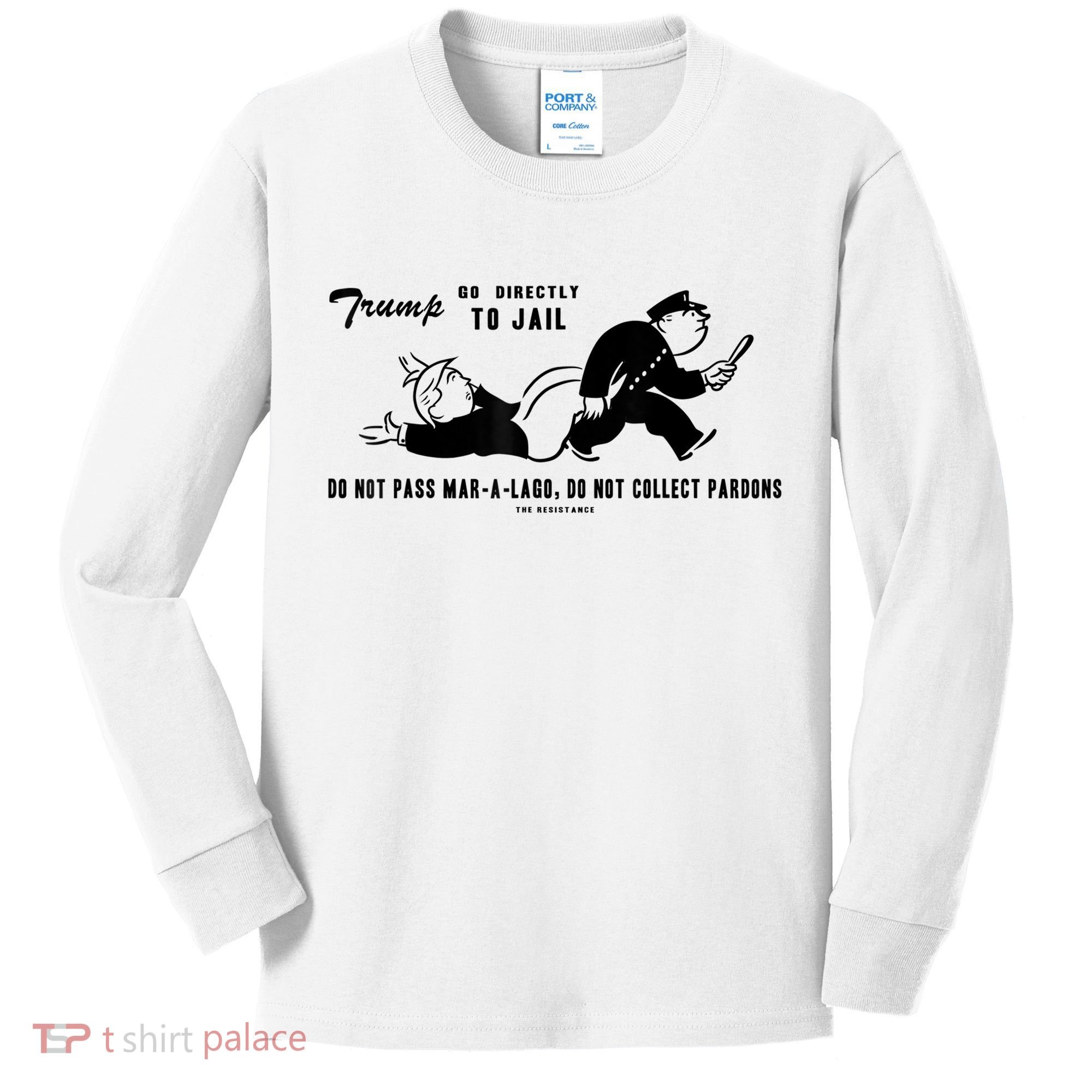 Lock Him Up Jail Trump Kids Long Sleeve Shirt