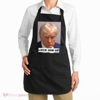 Lock Him Up Donald Trump Mugshot Jail Apron thumb 2