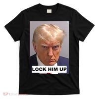 Lock Him Up Donald Trump Mugshot Jail T-Shirt thumb 0