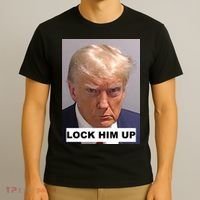 Lock Him Up Donald Trump Mugshot Jail T-Shirt thumb 3