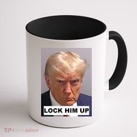 Lock Him Up Donald Trump Mugshot Jail Coffee Mug thumb 1