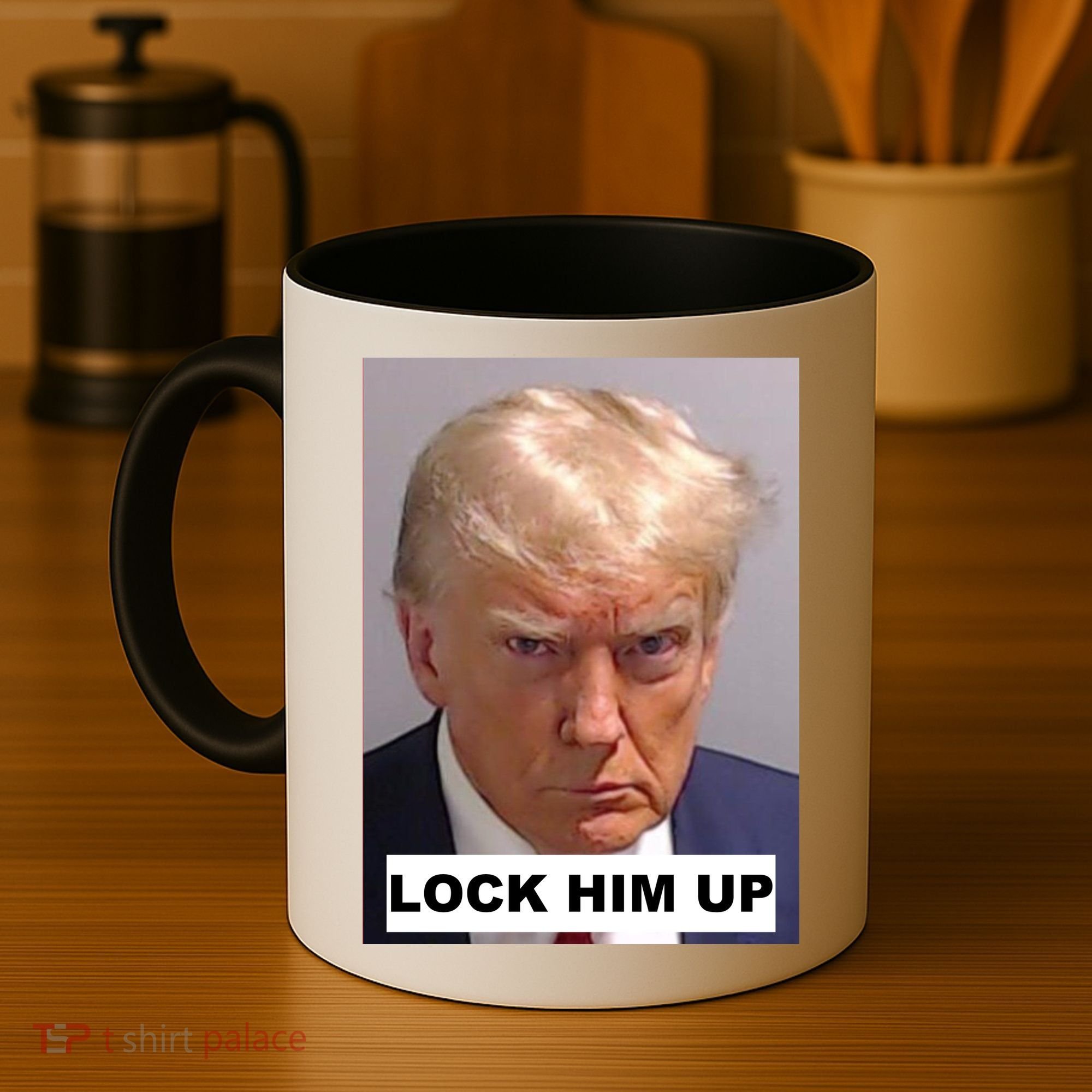 Lock Him Up Donald Trump Mugshot Jail Coffee Mug